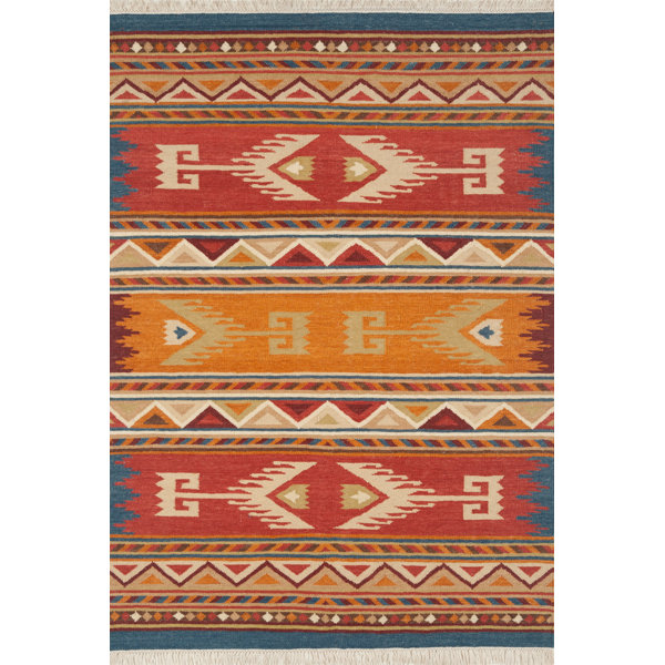 Millwood Pines Southwestern Flatweave Wool Area Rug & Reviews Wayfair
